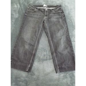 White House Black Market Black Capri Jeans Noir Womens Size 12